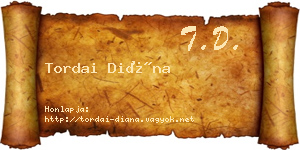 Tordai Diána névjegykártya